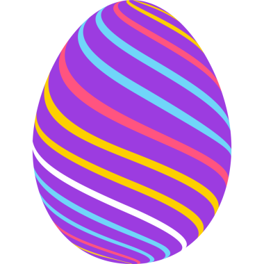 izole Paskalya yumurtası düz stil simgesi.