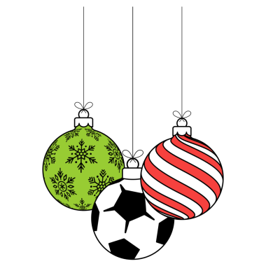 Futbol futbolu yılbaşı balosu.
