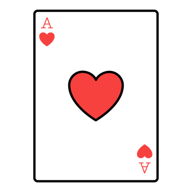 Poker kartı ve sembol.