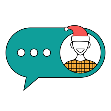 çevrimiçi Noel selamlama kavramı.