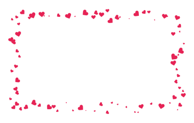 Aşk kalbi boş kare çerçeve çizimi.