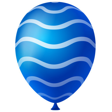 mavi 3d helyum hava balonu.