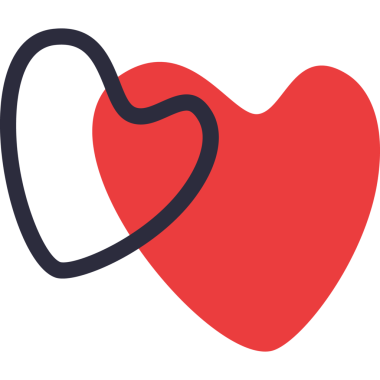 iki kalp aşk şekli.