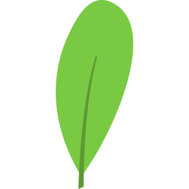 düz yaprak simgesi elle çizilmiş.