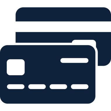 Kredi kartı düz simgesi.