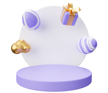 easter egg podium arch 3d render.