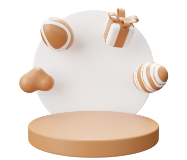 easter egg podium arch 3d render.