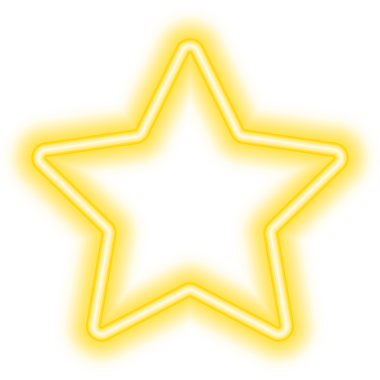 neon yıldız çerçevesi sarısı.