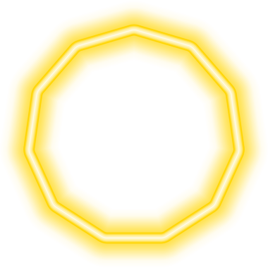 neon yuvarlak çerçeve sarı.