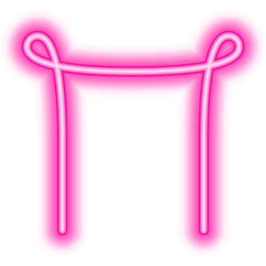 pembe düğüm köşeli kenar neonu.