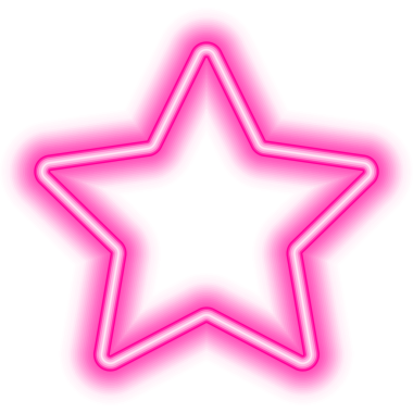 pembe yıldız çerçeve neon.