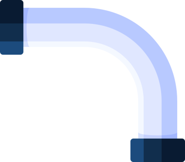 Kenarlı boru parçası.