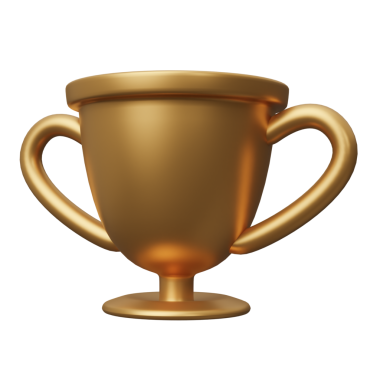 Altın kupa spor ekipmanları.