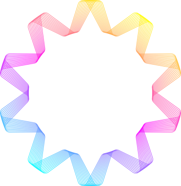 gökkuşağı çoklu yıldız çerçevesi.