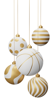 Altın Basketbol Asılı Noel Baloları.