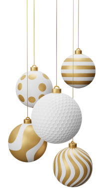 Altın Golf Asılı Noel Baloları.