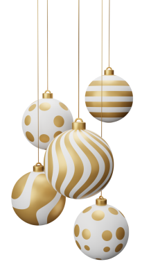 Altın Asılı Noel Baloları.