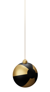 Plaj topu Noel mücevherleri asıyor.