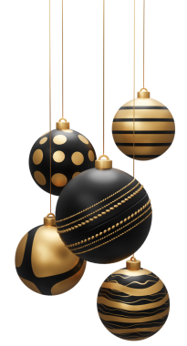 Altın Siyah Kriket Asılı Noel Baloları.