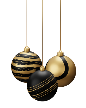 Altın Siyah Kriket Asılı Noel Baloları.