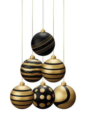 Altın Siyah Kriket Asılı Noel Baloları.