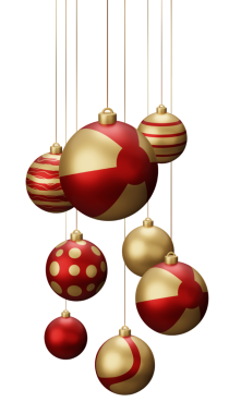 Kırmızı ve Altın Plaj Asılı Noel Baloları.