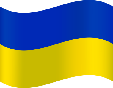 Ukrayna dalgalı bayrağı. izole öge