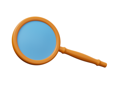 Büyütücü Cam 3d simgesi.