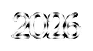 . new year 2026 number vector illustration isolated on white background new year 2026 halftone number.
