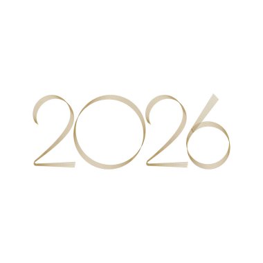 . new year 2026 number vector illustration isolated on white background gold 2026 new year.