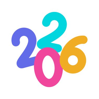 . new year 2026 number vector illustration isolated on white background new year 2026 number.