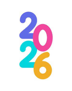 . new year 2026 number vector illustration isolated on white background new year 2026 number.