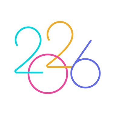 . new year 2026 number vector illustration isolated on white background new year 2026 number.