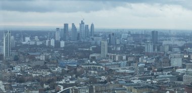 London, United Kingdoms, January 16 2023. View from Sky Garden to the Thames and London.