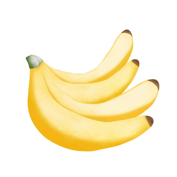 Olá Banana Ilustrador Frutas Saudáveis — Vetor de Stock