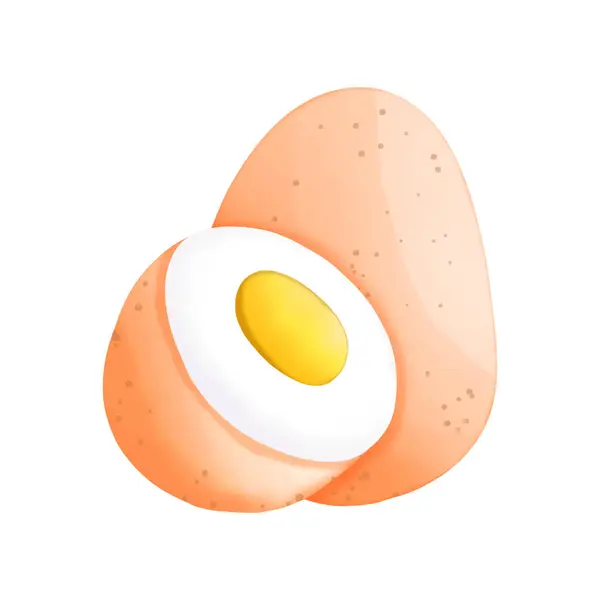 Βραστά Αυγά Εικονογράφος Υγείας Τροφίμων — Διανυσματικό Αρχείο