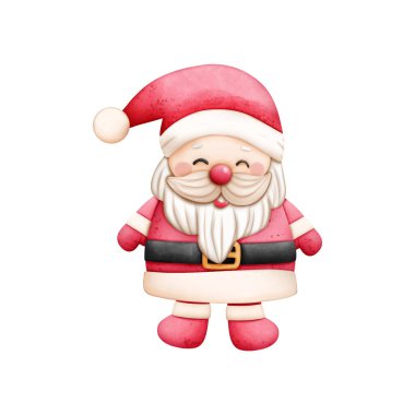 Mutlu noeller Noel baba vektör illüzyonu