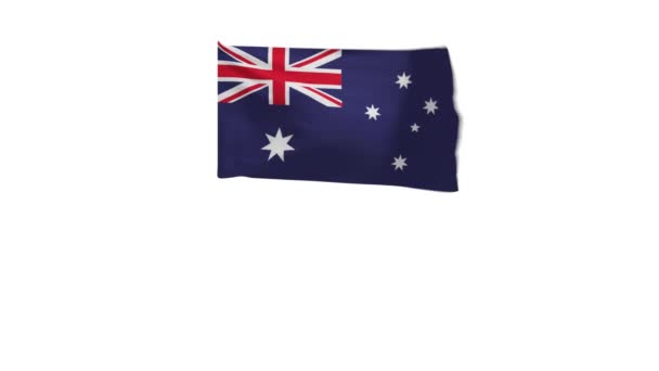 Redare Steagului Australiei Fluturând Vânt — Videoclip de stoc
