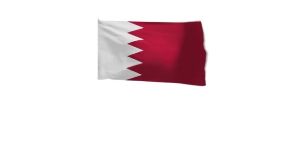 Darstellung Der Flagge Bahrains Die Wind Weht — Stockvideo