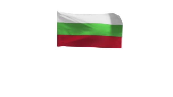 Renderização Bandeira Bulgária Acenando Vento — Vídeo de Stock