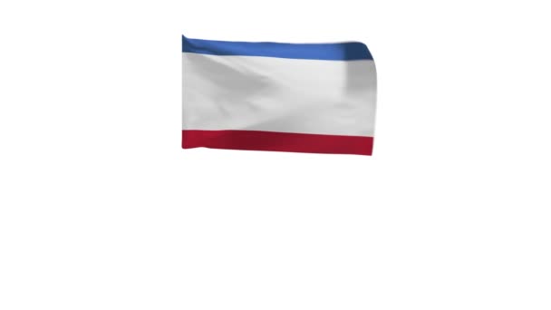 Rüzgarda Dalgalanan Kırım Bayrağının Görüntüsü — Stok video