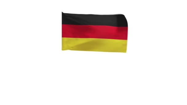 Representación Bandera Alemania Ondeando Viento — Vídeos de Stock