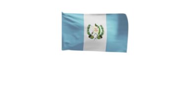Guatemala bayrağının rüzgarda dalgalanması..