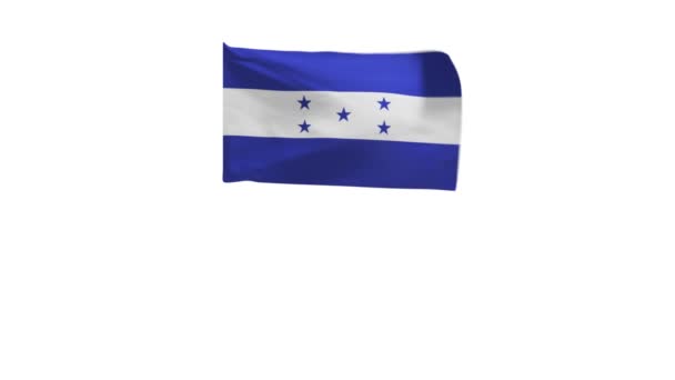 Рендеринг Флага Гондураса Машущего Ветром — стоковое видео