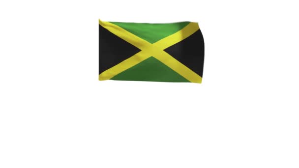 Vykreslování Vlajky Jamajky Vlnící Větru — Stock video