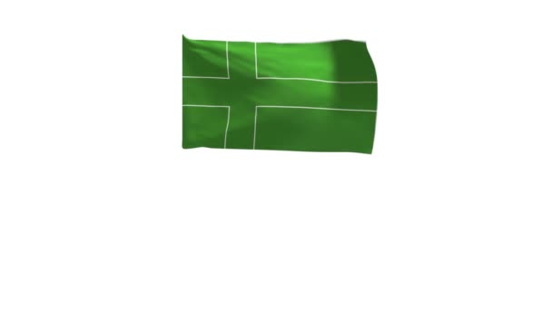 拉多尼亚的旗帜在风中飘扬的3D渲染 — 图库视频影像