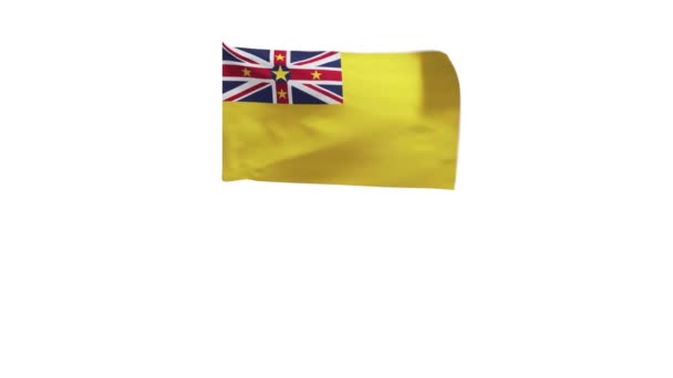 Darstellung Der Flagge Von Niue Die Wind Weht — Stockvideo