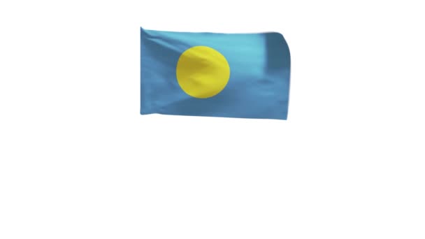 Renderowanie Flagi Palau Machając Wietrze — Wideo stockowe