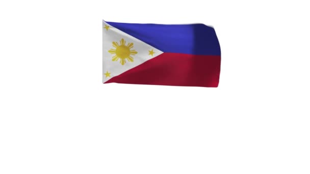 Rendering Flag Philippines Waving Wind — Stock videók