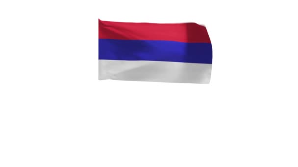 Rendering Flag Republika Srpska Waving Wind — Video Stock